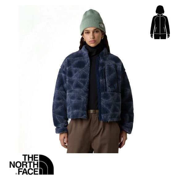 The North Face Extreme Pile FZ Polar Ceket 2 – Kadın – Summit Navy Sun Halos (Print)