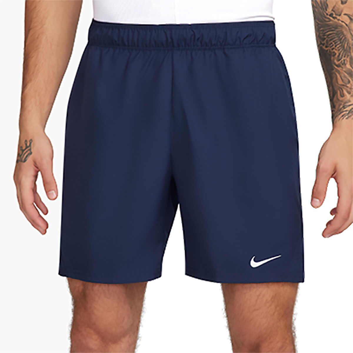 Nike Erkek Tenis Şortu NikeCourt Dri-FIT Victory 7 Inch Obsidian White