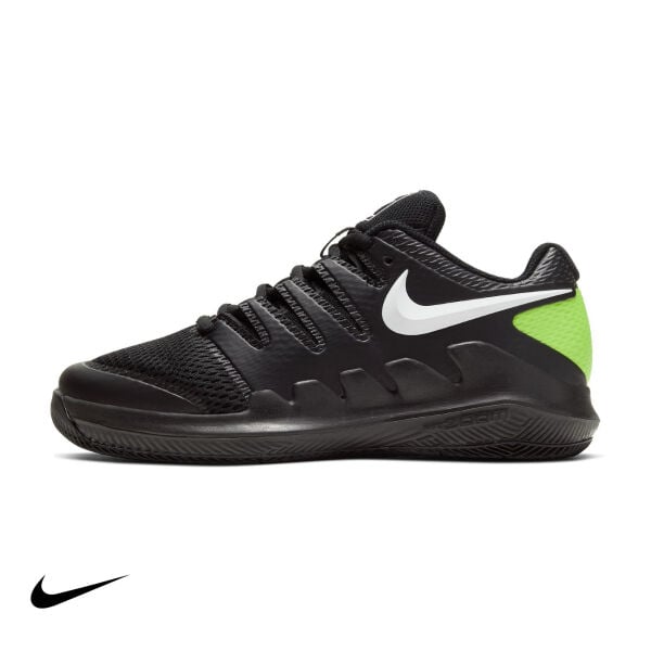 Nike Jr Vapor X Çocuk Tenis Ayakkabısı – Black/Volt/White (Hard Court)