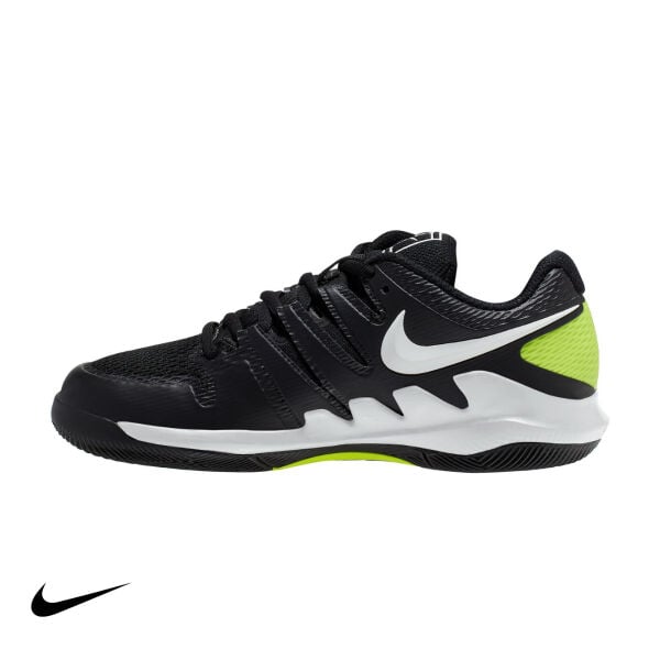Nike Jr Vapor X Çocuk Tenis Ayakkabısı – Black/Volt/White (Hard Court)