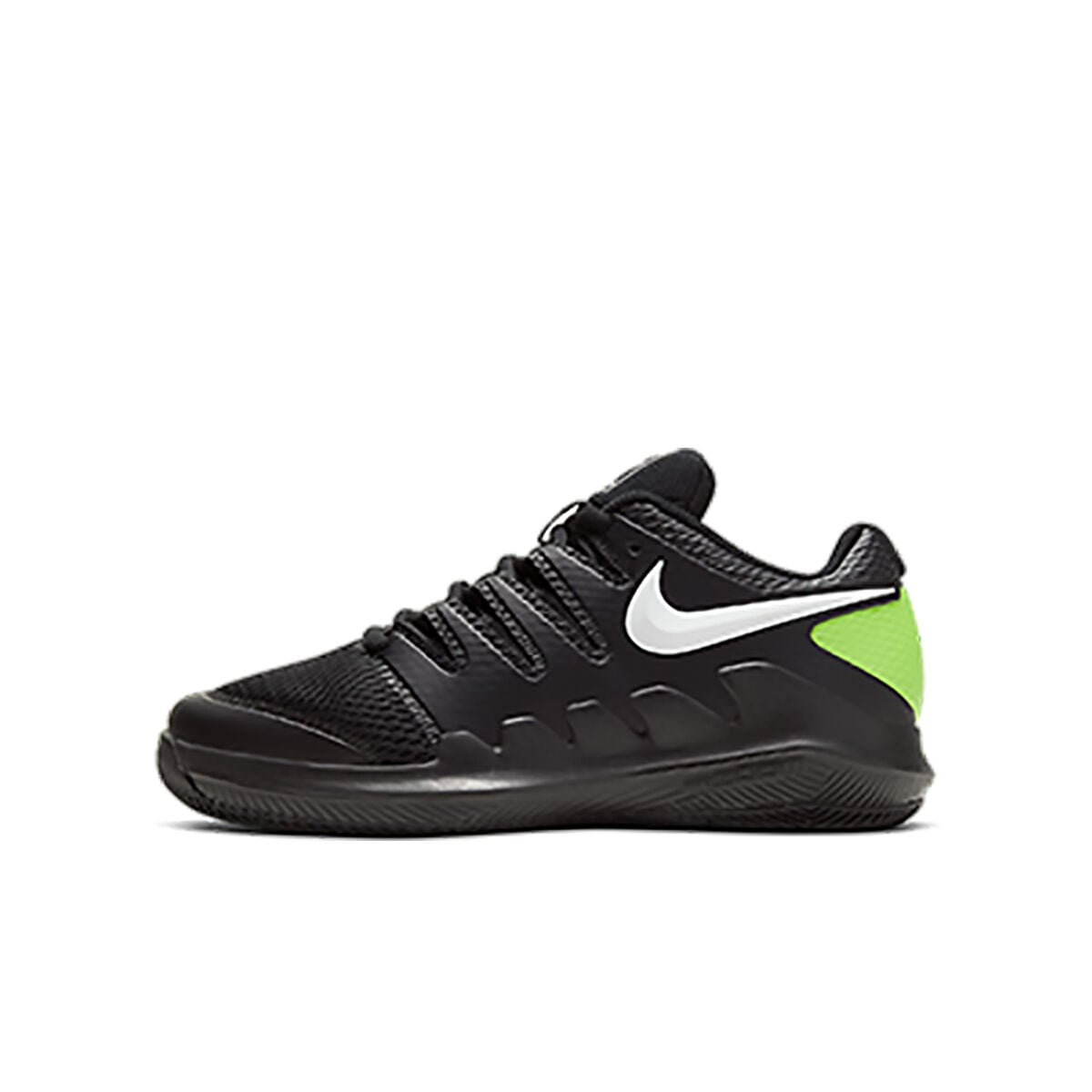 Nike Jr Vapor X Çocuk Tenis Ayakkabısı – Black/Volt/White (Hard Court)