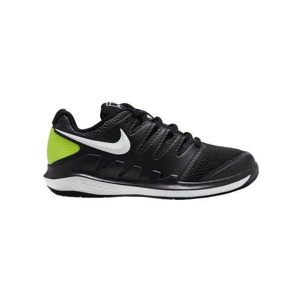 Nike Jr Vapor X Çocuk Tenis Ayakkabısı – Black/Volt/White (Hard Court)