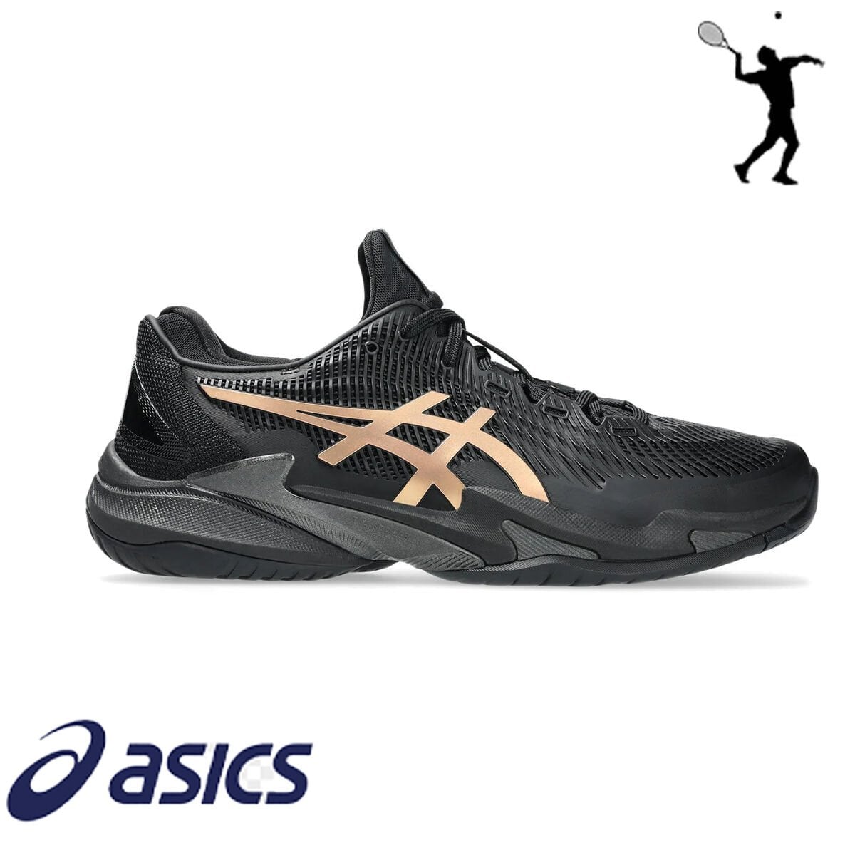 ASICS Court FF 3 Novak Erkek Tenis Ayakkabısı – Night Energy/Black (Hard Court)