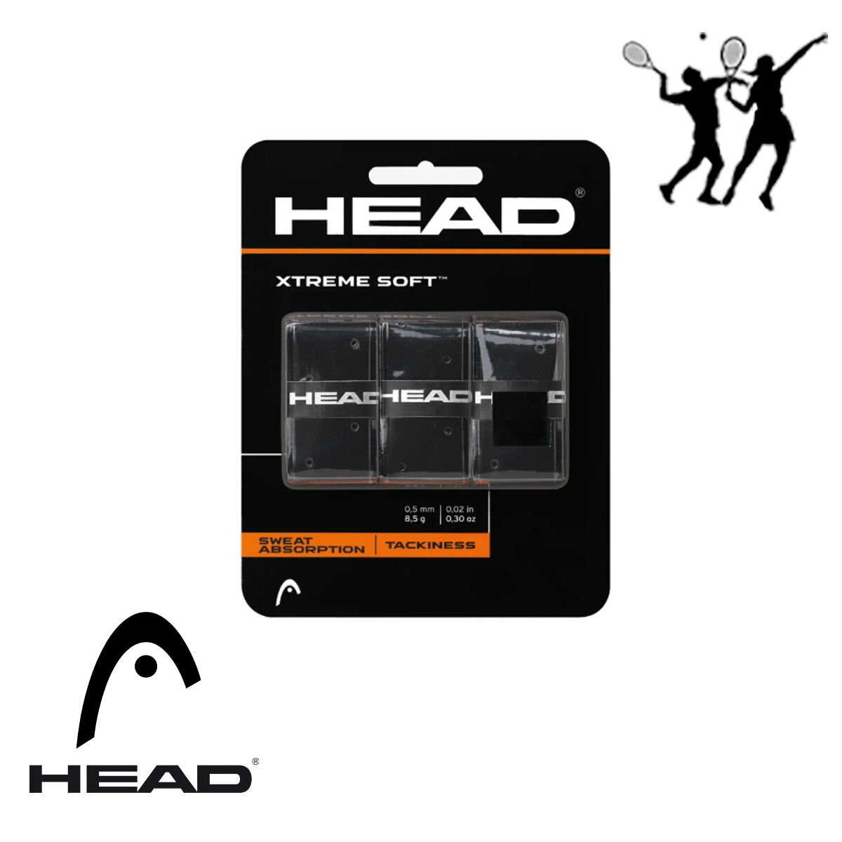 Head XtremeSoft Overgrip 3’lü Tenis Grip Siyah