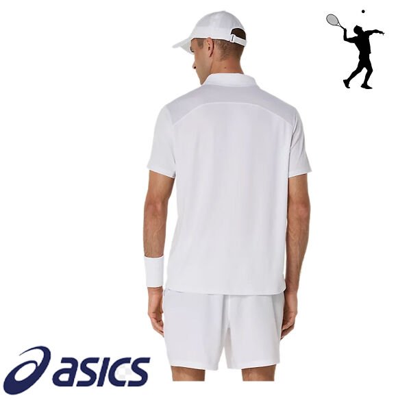 ASICS Court Polo Erkek Tenis Polo Yaka T-Shirt – Brilliant White