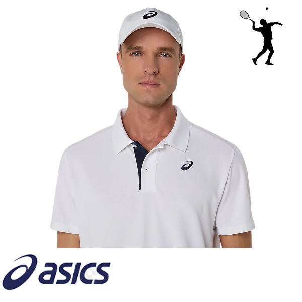 ASICS Court Polo Erkek Tenis Polo Yaka T-Shirt – Brilliant White
