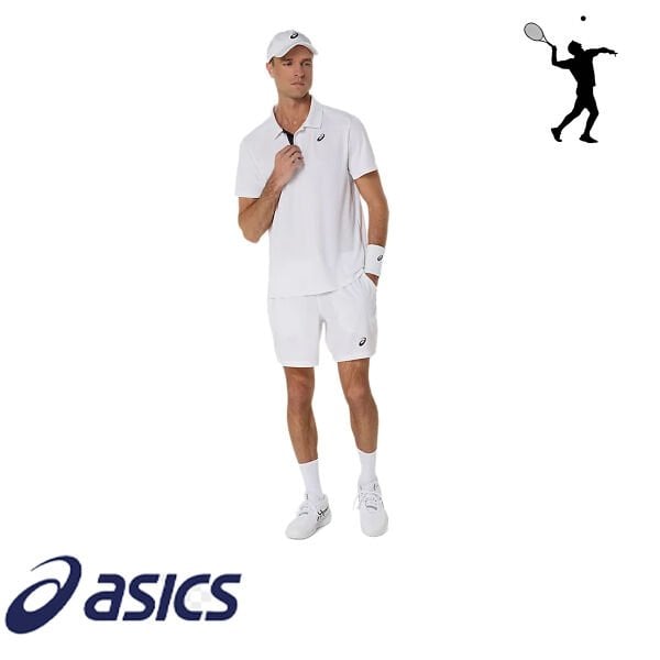 ASICS Court Polo Erkek Tenis Polo Yaka T-Shirt – Brilliant White