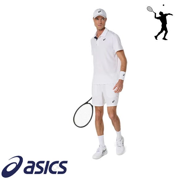 ASICS Court Polo Erkek Tenis Polo Yaka T-Shirt – Brilliant White