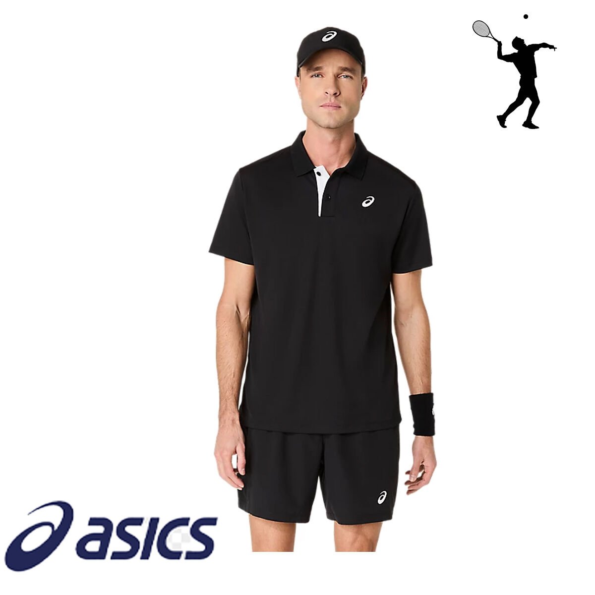ASICS Court Polo Erkek Tenis Polo Yaka T-Shirt – Performance Black