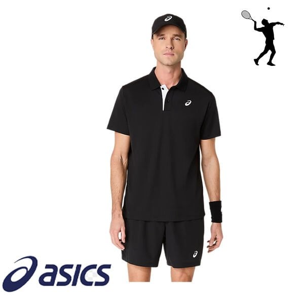 ASICS Court Polo Erkek Tenis Polo Yaka T-Shirt – Performance Black