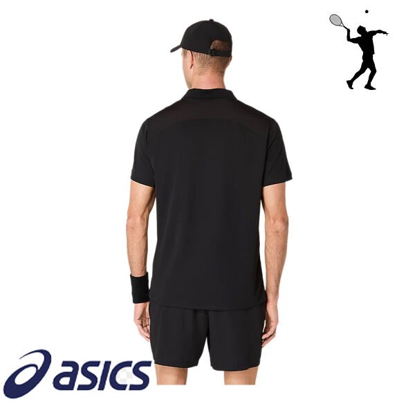 ASICS Court Polo Erkek Tenis Polo Yaka T-Shirt – Performance Black