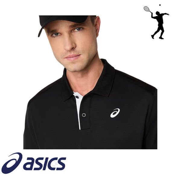 ASICS Court Polo Erkek Tenis Polo Yaka T-Shirt – Performance Black