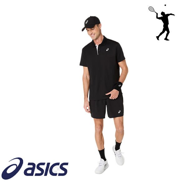 ASICS Court Polo Erkek Tenis Polo Yaka T-Shirt – Performance Black