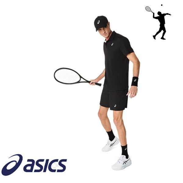 ASICS Court Polo Erkek Tenis Polo Yaka T-Shirt – Performance Black