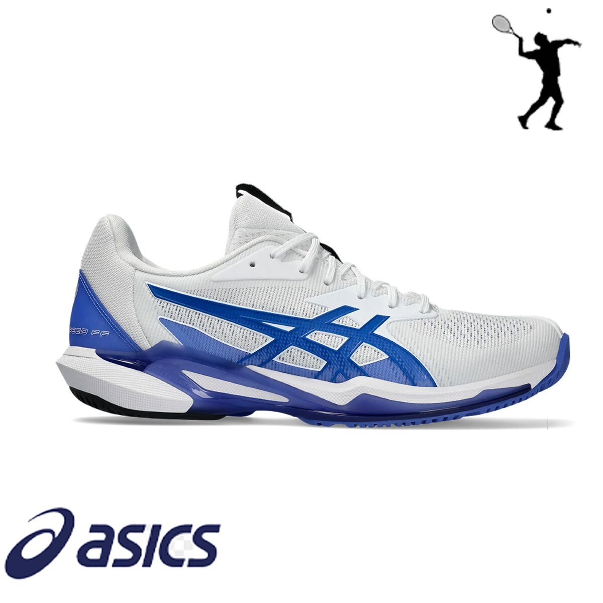 ASICS Solution Speed FF 3 Erkek Tenis Ayakkabısı – Beyaz / Tuna Mavisi (Hard Court)