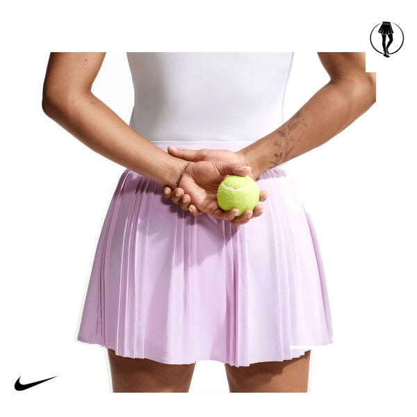 Nike Kadın Tenis Eteği NikeCourt Advantage Dri-FIT Pleated Bleached Lilac White