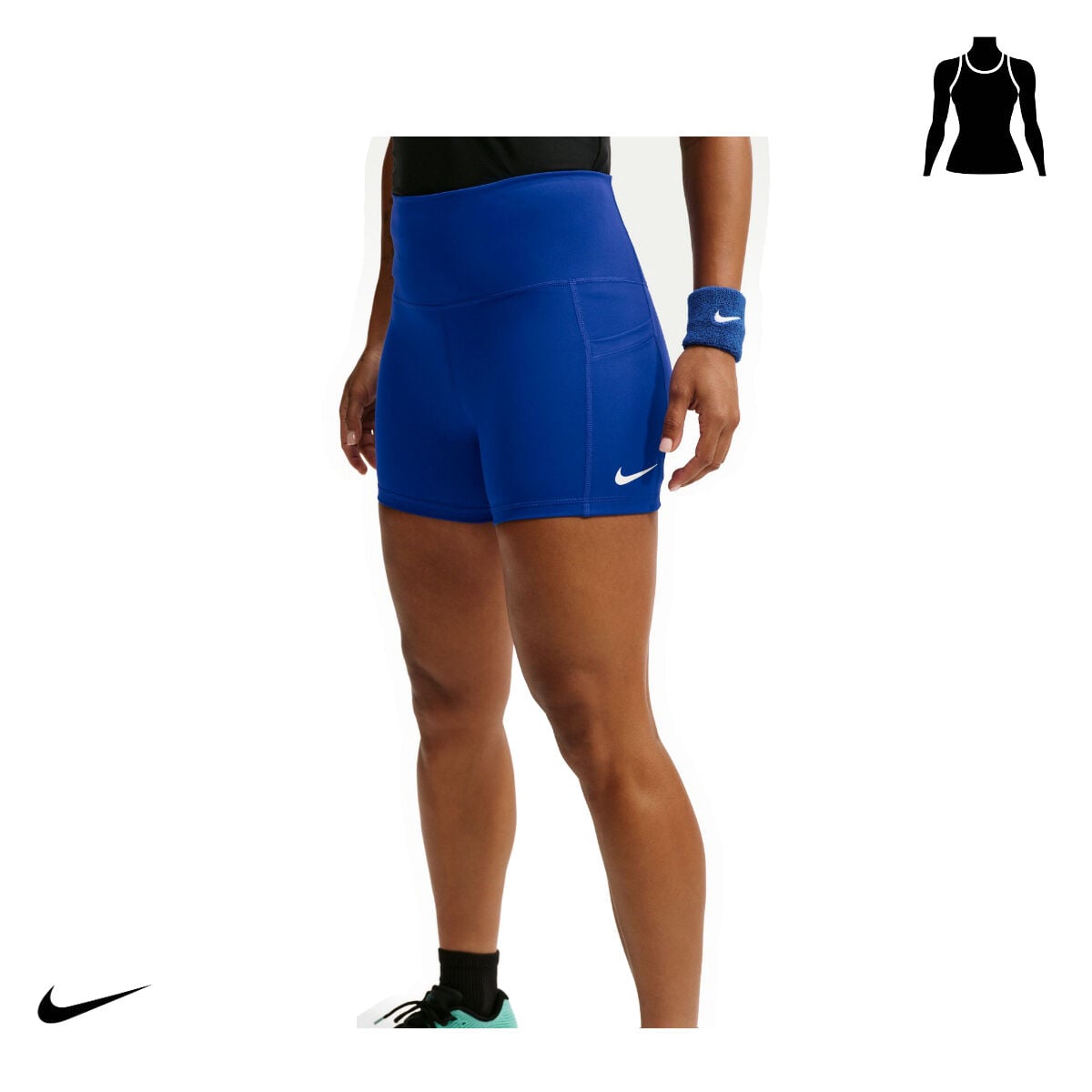 Nike Kadın Tenis Şortu NikeCourt Dri-FIT Ball Short Old Royal White