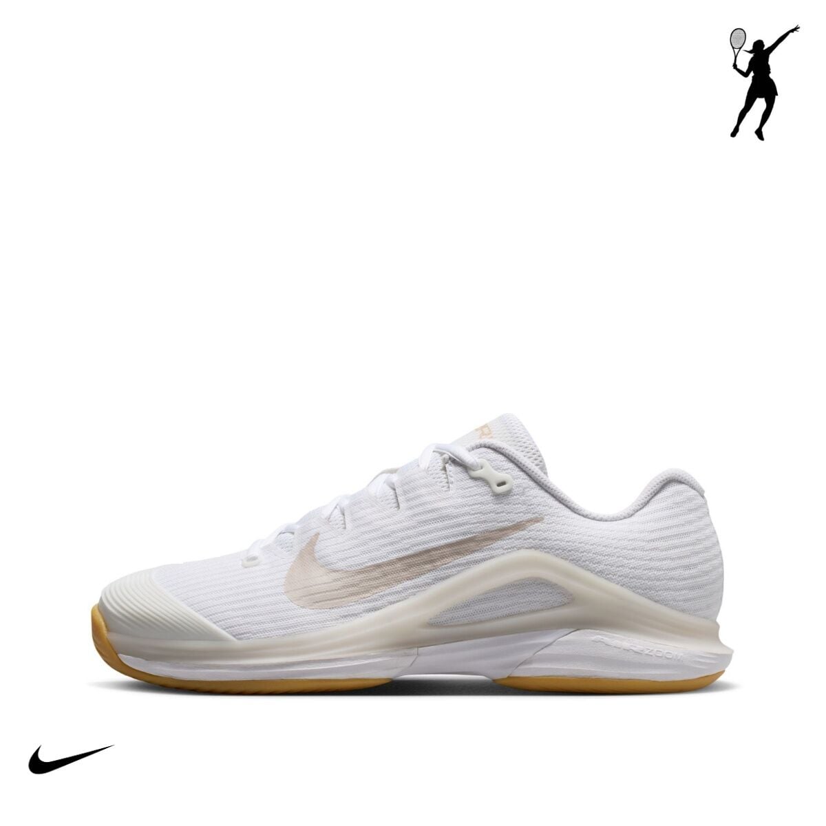 Nike Zoom Vapor 12 Kadın Tenis Ayakkabısı – White/Summit White/Black (Hard Court)