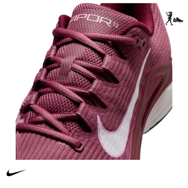 Nike Zoom Vapor 12 Kadın Tenis Ayakkabısı – Pink Smoke/Vast Grey/Black/White (Hard Court)