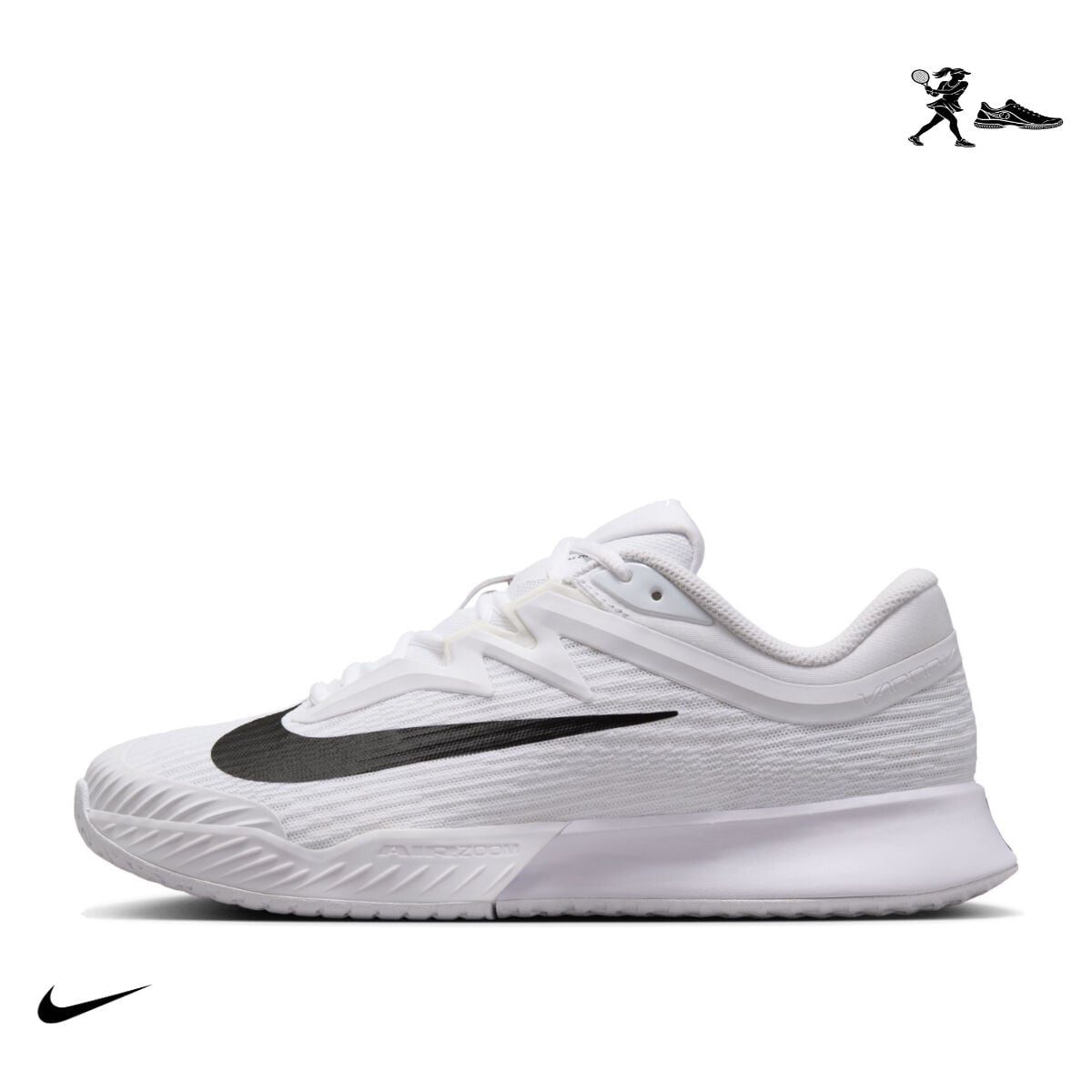 Nike Vapor Pro 3 Kadın Tenis Ayakkabısı – White/Black (Hard Court)