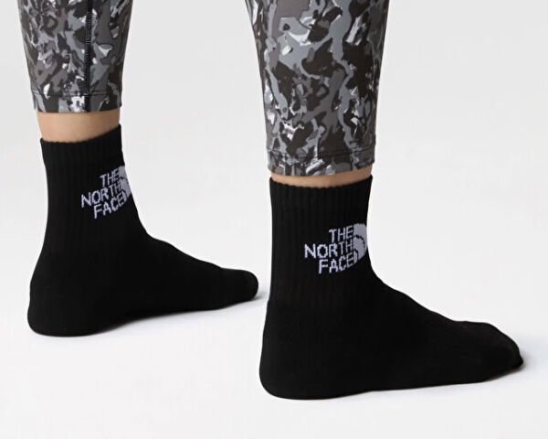 Multi Sport Cush Quarter Sock 3P, 3'lü Spor Çorap (Siyah-Beyaz-Gri)