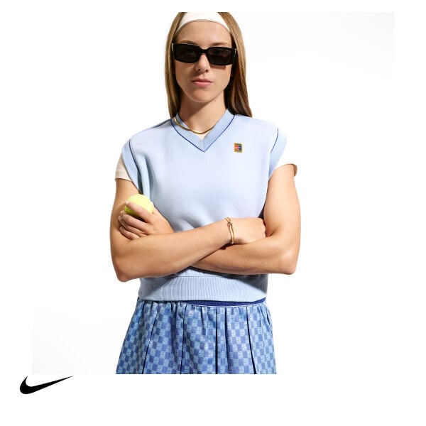 Nike Kadın Tenis Yeleği Court Collection Fleece Aluminum