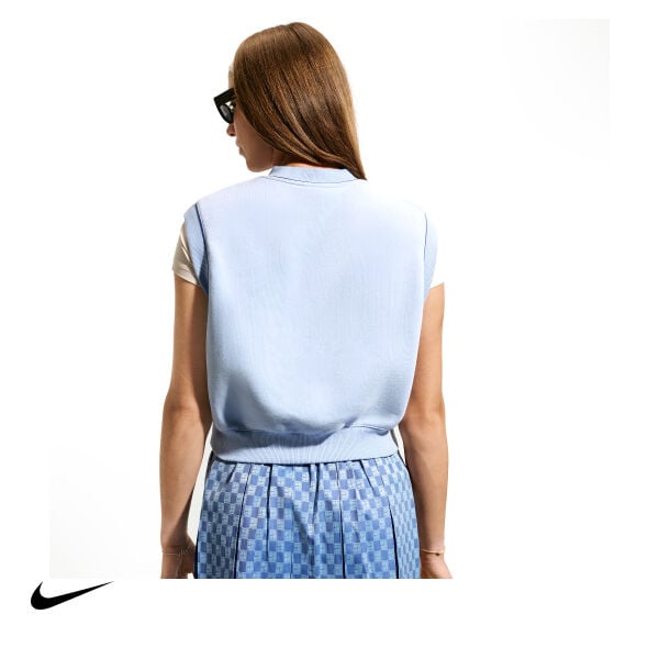 Nike Kadın Tenis Yeleği Court Collection Fleece Aluminum