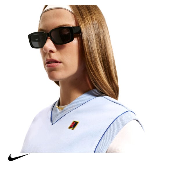 Nike Kadın Tenis Yeleği Court Collection Fleece Aluminum