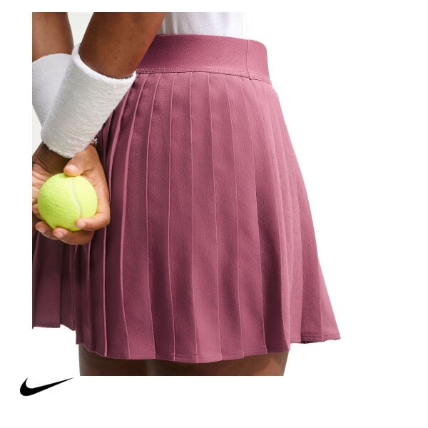 Nike Kadın Tenis Eteği Victory Dri-FIT High-Waisted Pink Smoke White