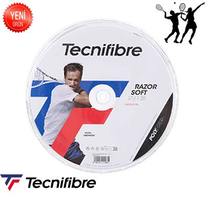 RAZOR SOFT 1.25 POLYESTER BLACK 200M RULO TECNIFIBRE TENİS RAKET KORDAJI