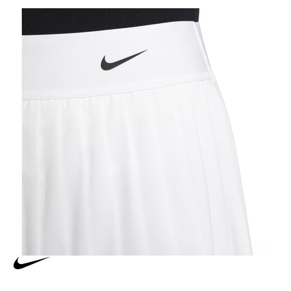 Nike Kadın Tenis Eteği Victory Dri-FIT High-Waisted White Black
