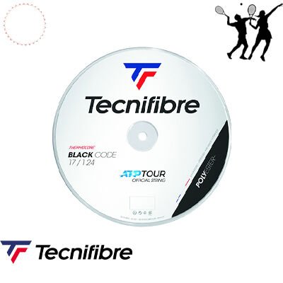 BLACK CODE 1.24 POLYESTER BLACK 200M RULO TECNIFIBRE TENİS RAKET KORDAJI