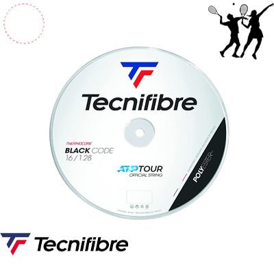BLACK CODE 1.28 POLYESTER BLACK 200M RULO TECNIFIBRE TENİS RAKET KORDAJI