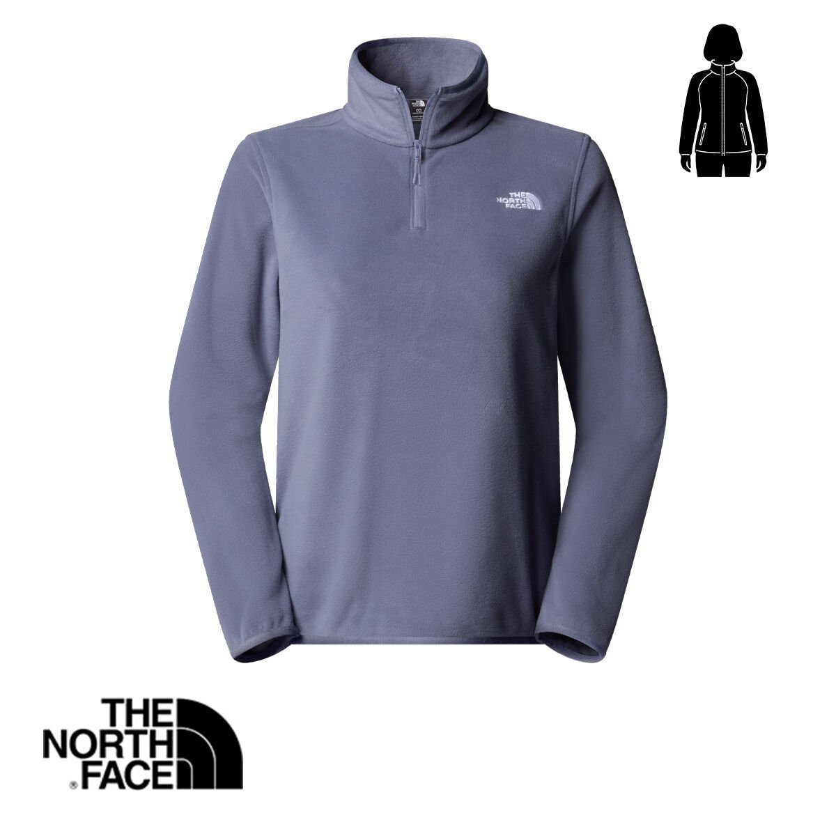 The North Face Glacier 1/4 Zip Kadın Polar – Twilight Galaxy