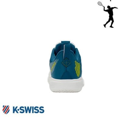 K‑Swiss Ultrashot Team Erkek Tenis Ayakkabısı – White/Grey/Green (All Court)