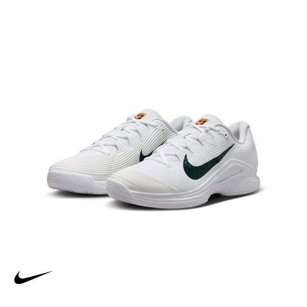 Nike Zoom Vapor 12 PRM Erkek Tenis Ayakkabısı – White/University Gold/University Red/Gorge Green (Hard Court)
