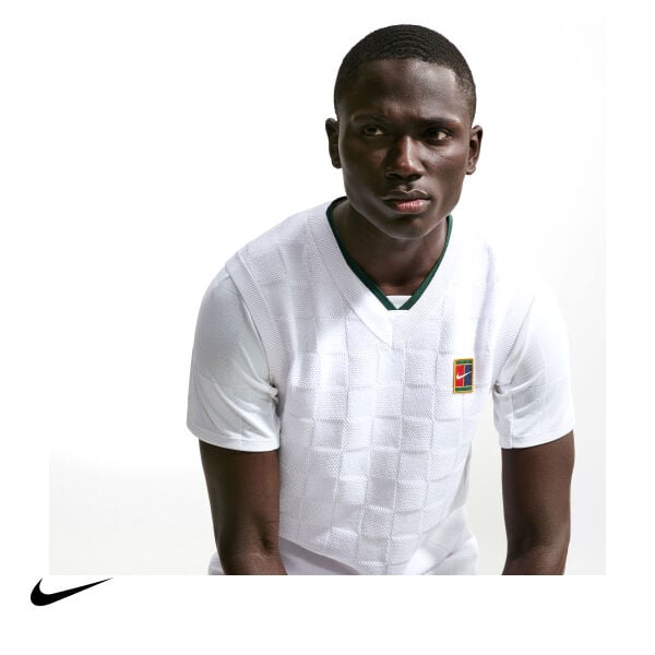 Nike Erkek Tenis Süveteri NikeCourt Slam White
