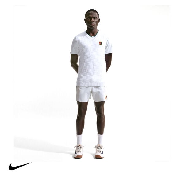 Nike Erkek Tenis Süveteri NikeCourt Slam White