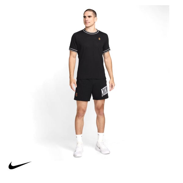 Nike Erkek Tenis Tişörtü NikeCourt Heritage Black