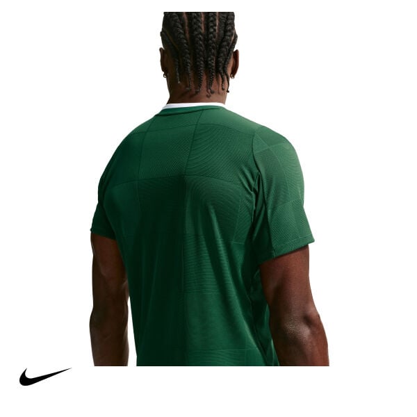 Nike Erkek Tenis Tişörtü NikeCourt Slam Dri-FIT ADV Gorge Green White