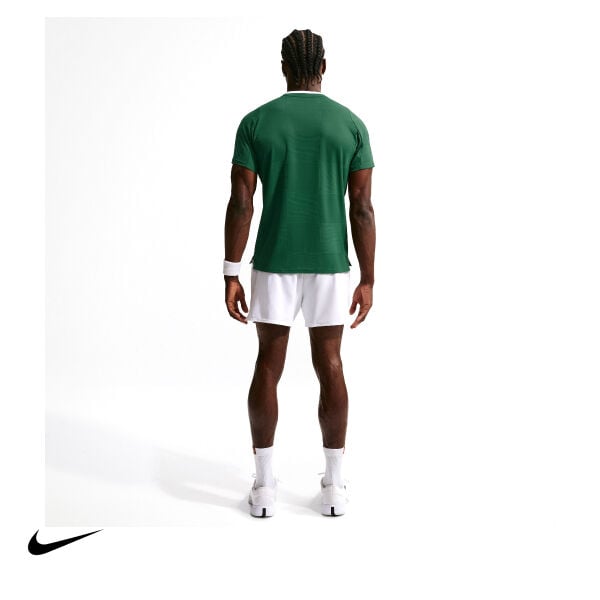 Nike Erkek Tenis Tişörtü NikeCourt Slam Dri-FIT ADV Gorge Green White