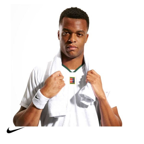Nike Erkek Tenis Tişörtü NikeCourt Slam Dri-FIT ADV White Gorge Green