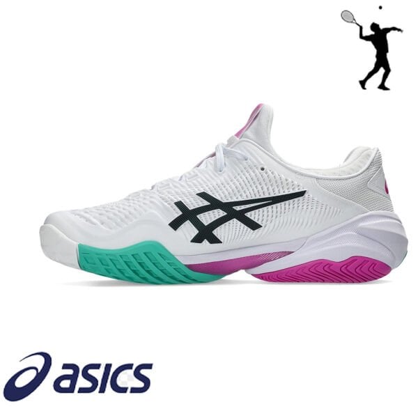 ASICS Court FF 3 Novak Erkek Tenis Ayakkabısı – White/Digital Sakura (Hard Court)