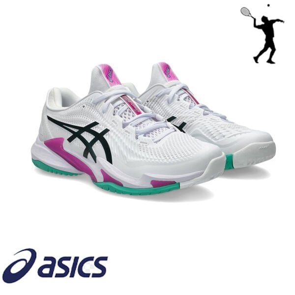 ASICS Court FF 3 Novak Erkek Tenis Ayakkabısı – White/Digital Sakura (Hard Court)
