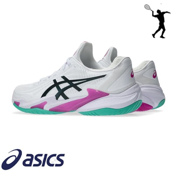 ASICS Court FF 3 Novak Erkek Tenis Ayakkabısı – White/Digital Sakura (Hard Court)