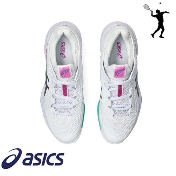 ASICS Court FF 3 Novak Erkek Tenis Ayakkabısı – White/Digital Sakura (Hard Court)