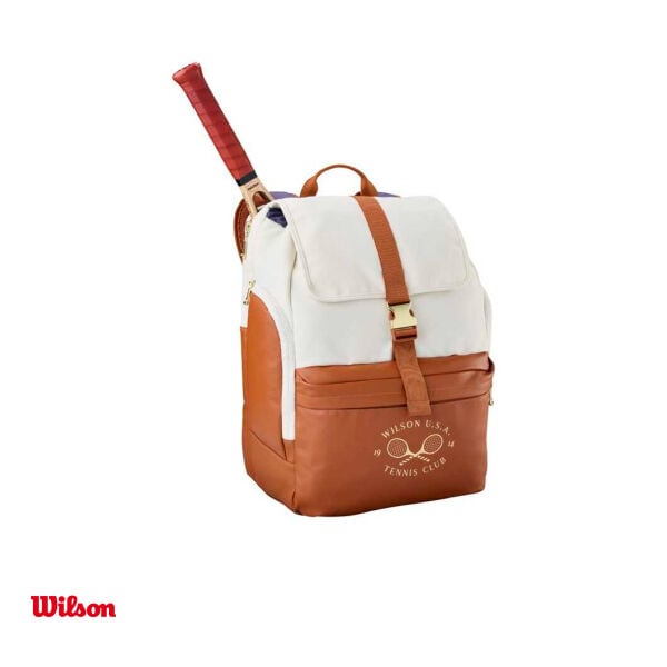 Wilson Tenis Sırt Çantası Heritage V2 Krem/Koyu Mor