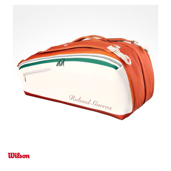 Wilson Tenis Raket Çantası Roland-Garros 2026 Super Tour 9 Pack Krem/Toprak/Yeşil