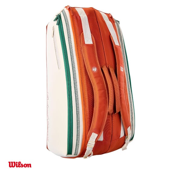 Wilson Tenis Raket Çantası Roland-Garros 2026 Super Tour 9 Pack Krem/Toprak/Yeşil