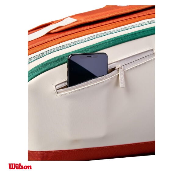 Wilson Tenis Raket Çantası Roland-Garros 2026 Super Tour 9 Pack Krem/Toprak/Yeşil